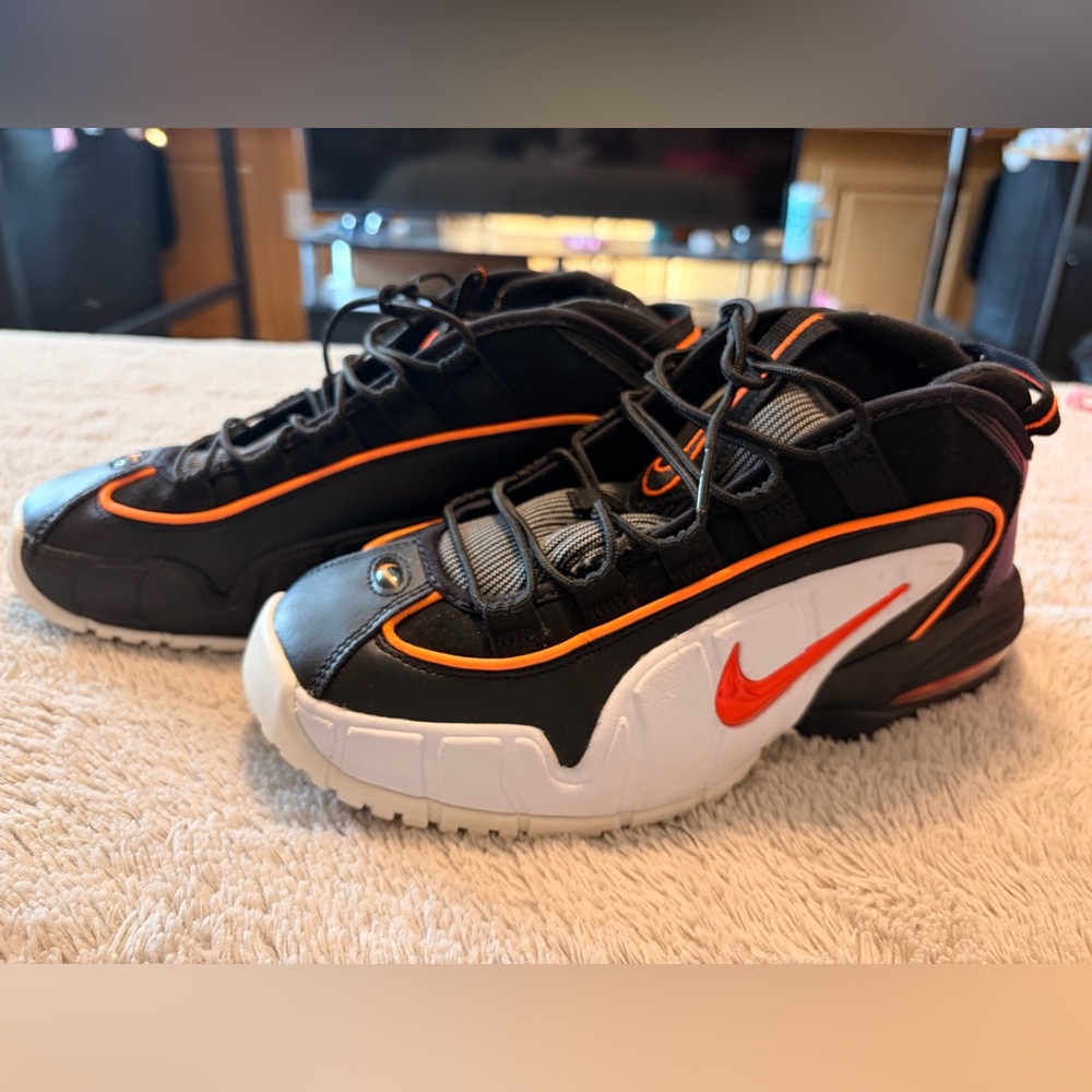 Nike Kids Black, Orange, and White Sneakers